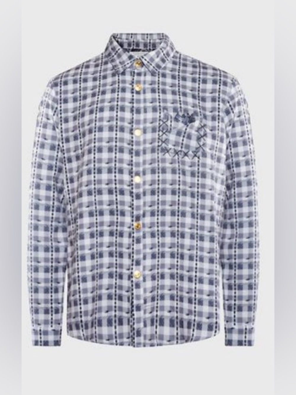 The Hideout Clothing Eternal Plaid Shirt Gray Shrike L NWT Rare